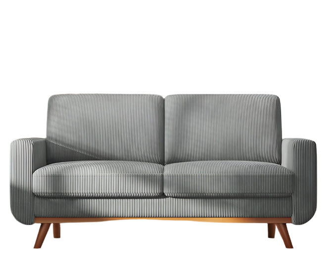 68" Loveseat Sofa - Green, Comfy Corduroy with Spring Cushion for Living Room