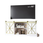 Stand for 65/60/55 Inch Tvs, Rustic Entertainment Center with Storage Cabinets