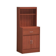 Tall Open Shelves Kitchen Cabinet, Cherry