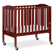 2-in-1 Folding Birch Portable Crib, Cherry