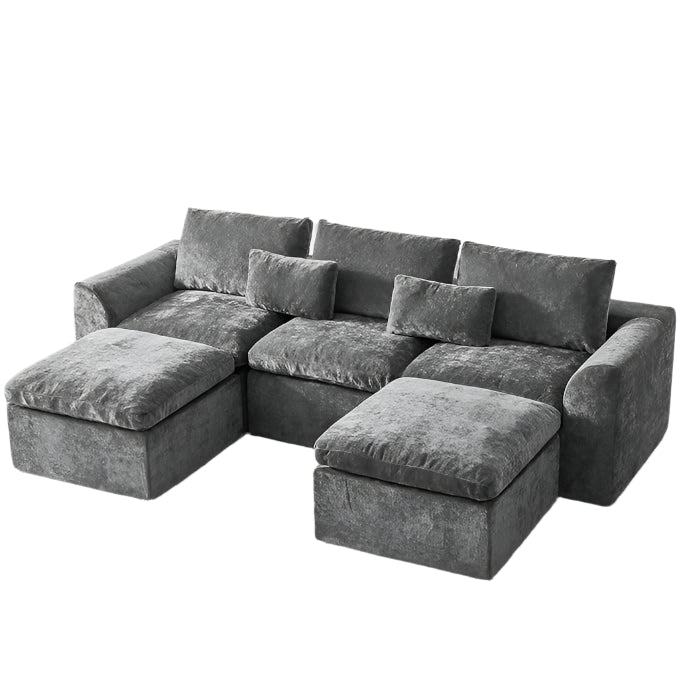 Sectional Cloud Couch - 120'' Soft Modular Sectional Sofa