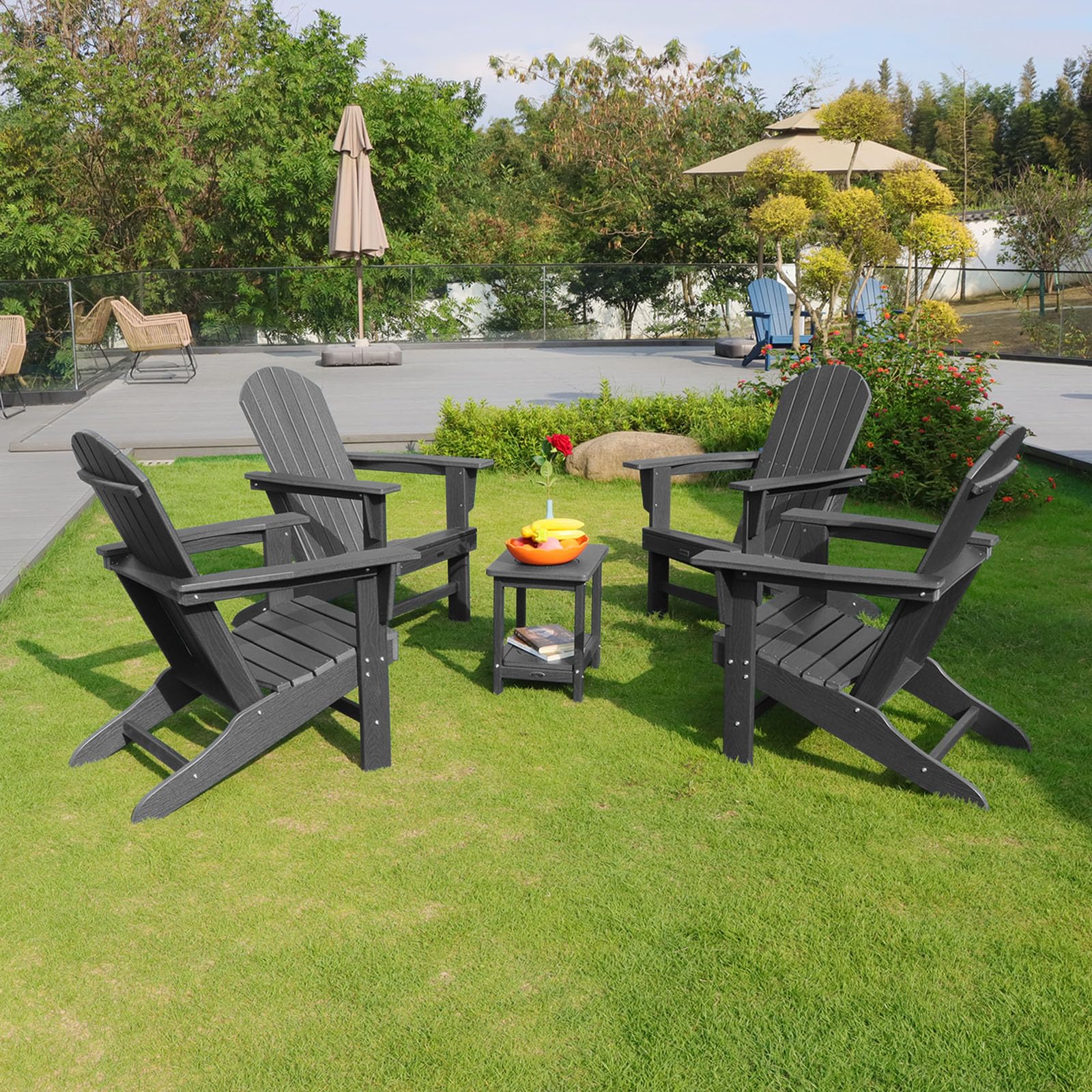 Adirondack Chair Outdoor Fire Pit Lounge Chair Waterproof