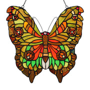 Yellow Butterfly Stained Glass Window Hanging Tiffany Animal Style Stained Glass