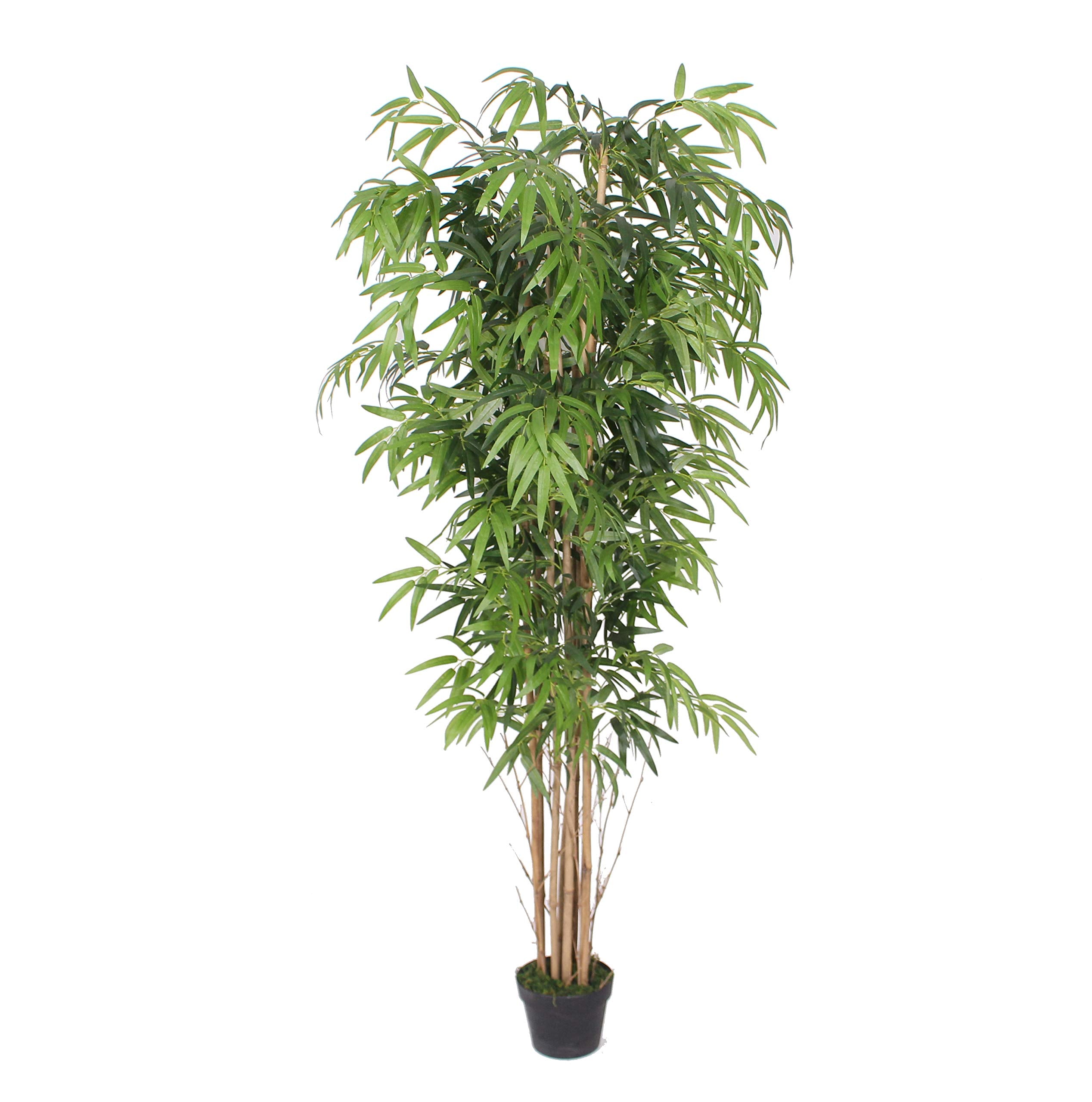 AMT24125 Gorgeous Dense Bamboo Tree Artificial Plant w Nursery Plastic Pot, Real Touch