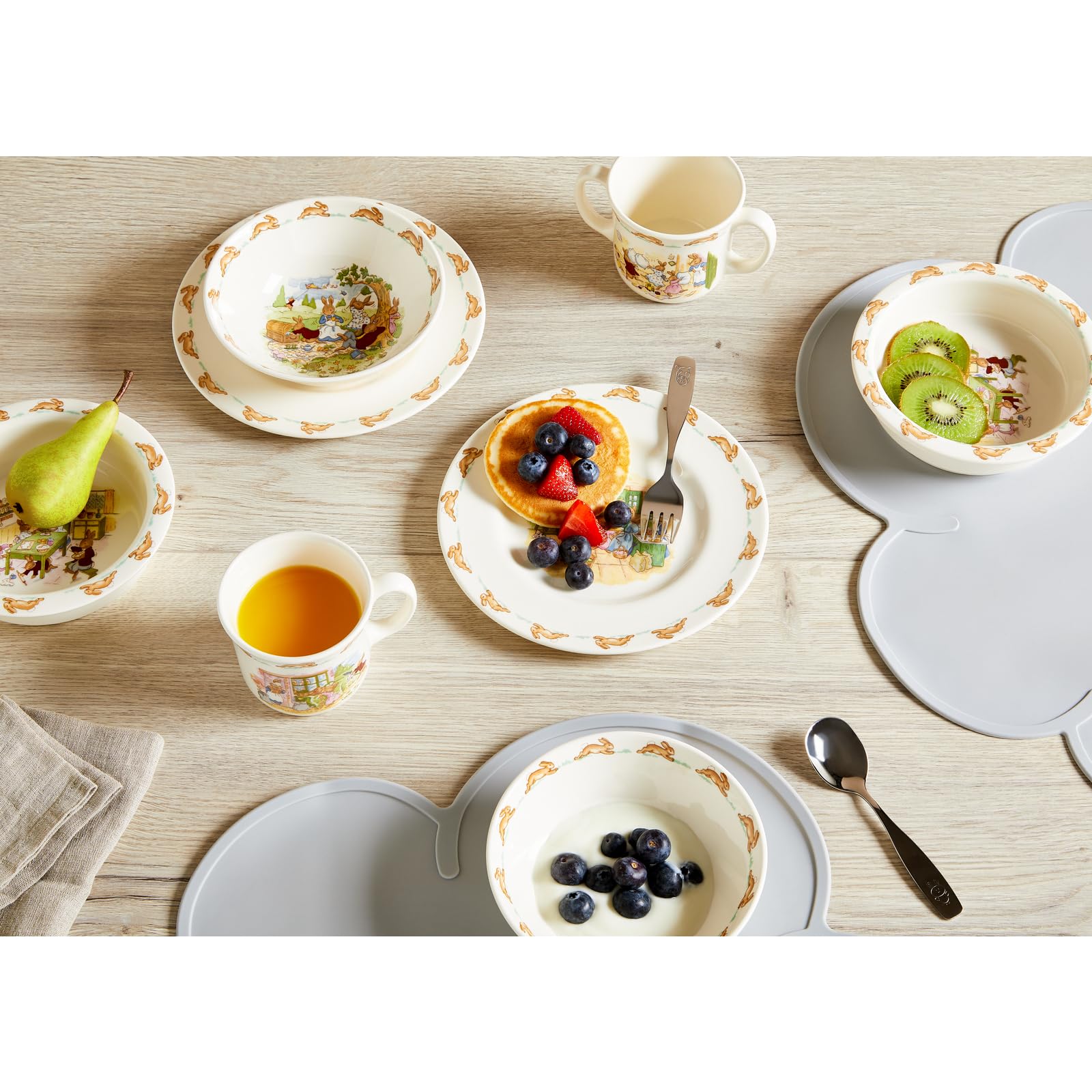 Bunnykins 3-Piece Childrens Set (Bowl, Plate & One Handled Mug)