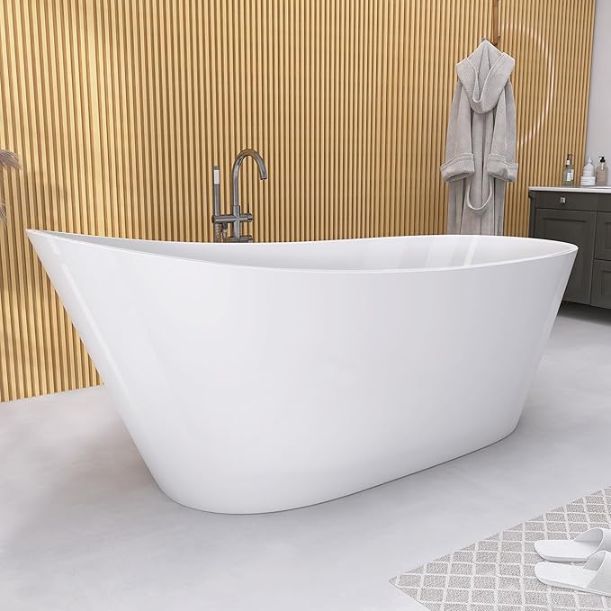 Free Standing Tub 59" Acrylic Freestanding Bathtub