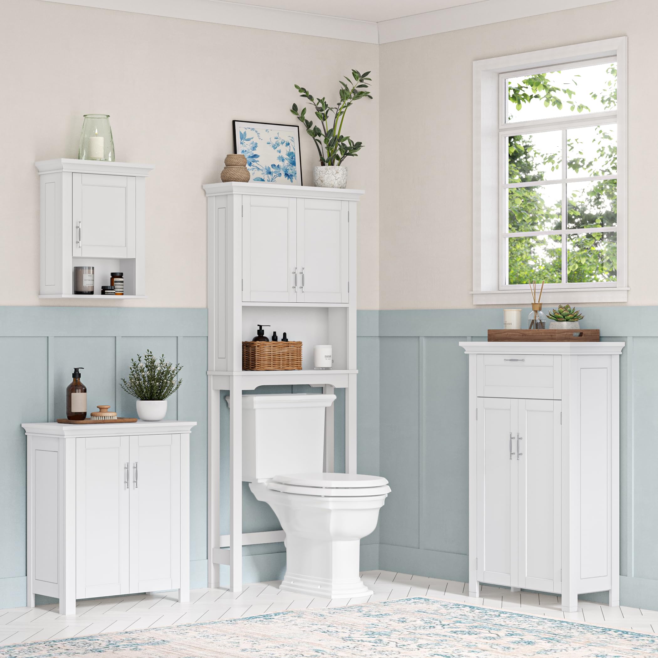 Somerset Single Door Wall Cabinet - Bathroom Medicine Cabinet with Inset Door