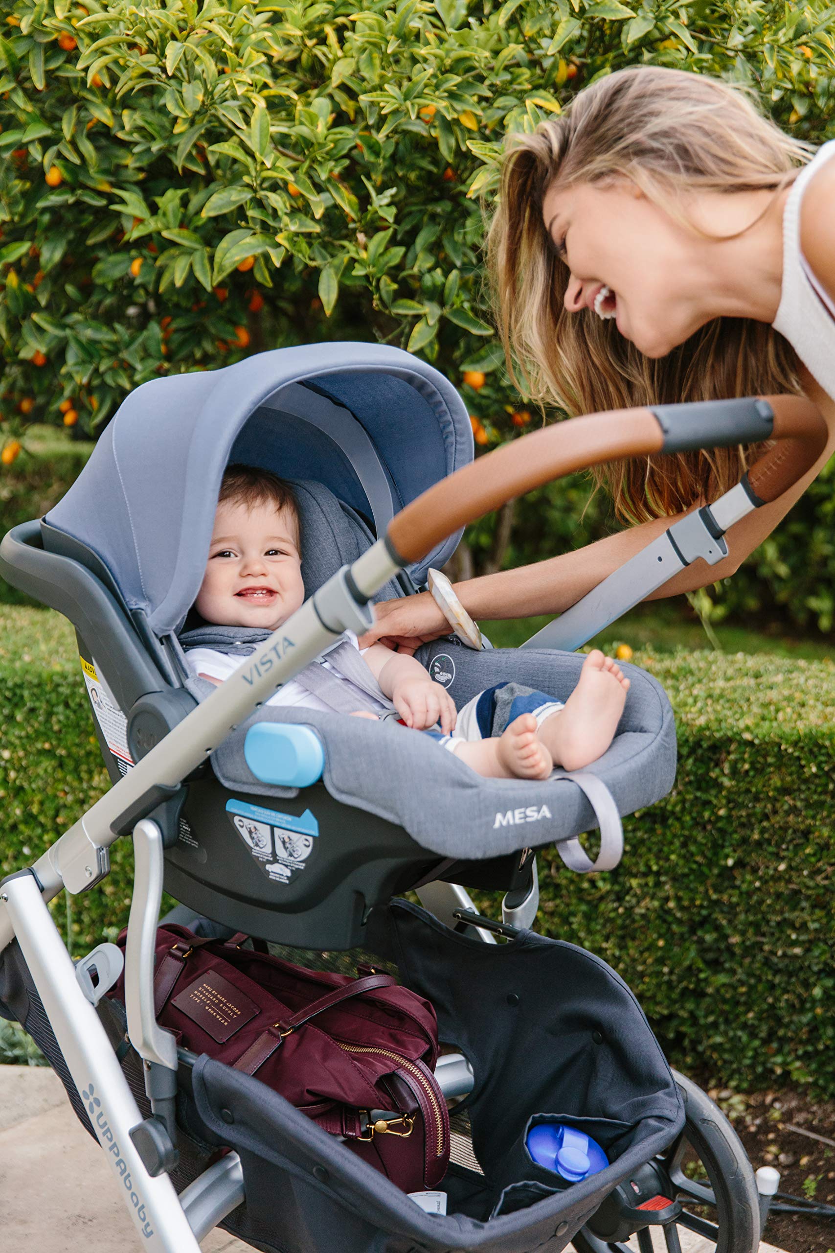Leather Handlebar Cover for Vista Strollers – REACH Certified Full Grain Leather – Saddle