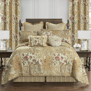 Jacquard Comforter Set, 9-Piece Patchwork Comforter King, Bedding Sets with Bed Skirt
