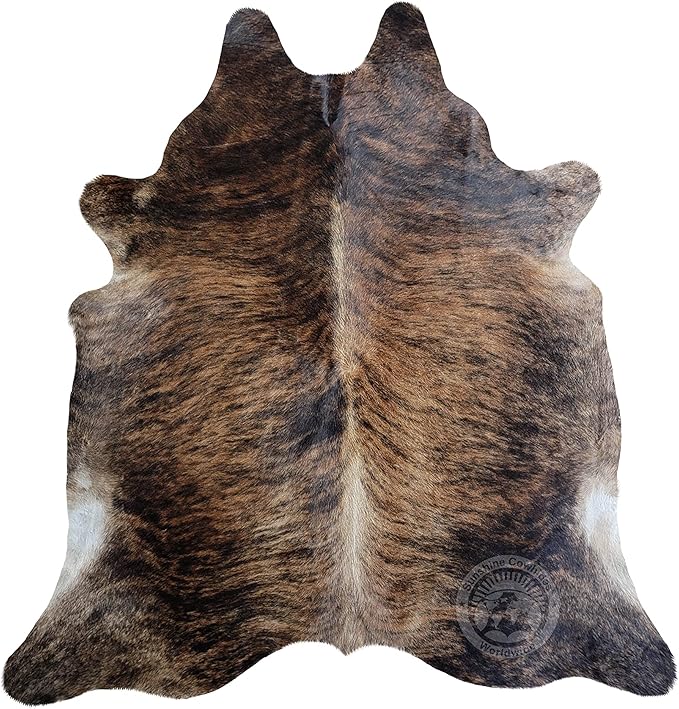 100% Genuine Dark Brindle Cowhide Rug - Modern Style Animal Skin Rug & Floor
