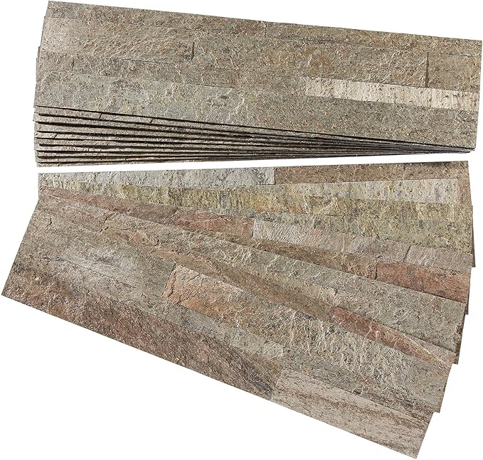 Peel and Stick Stone Overlay Kitchen Backsplash - Weathered Quartz