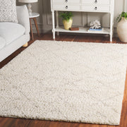 Arizona Shag Collection Area Rug - 6' x 8', Ivory & Beige, Moroccan Design
