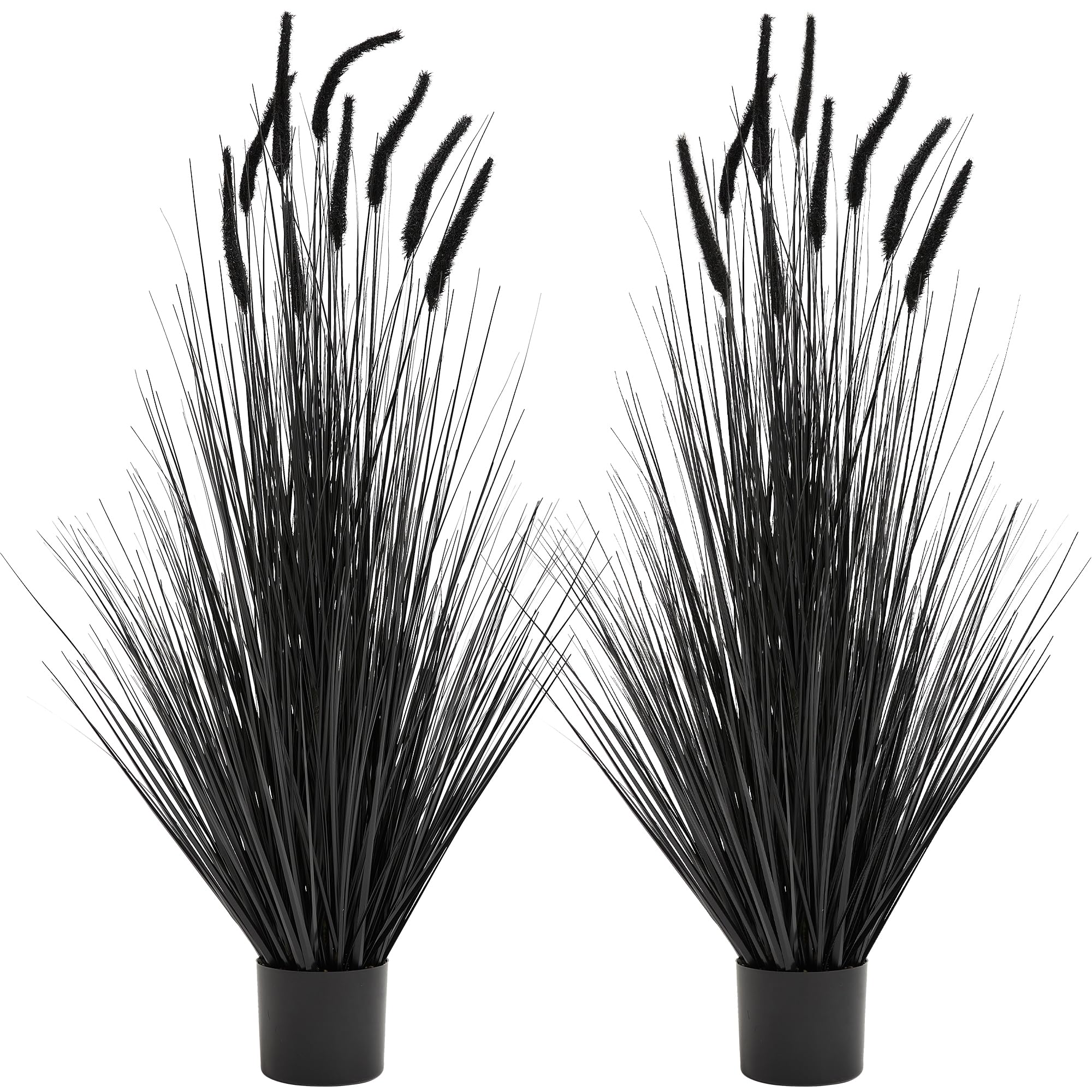 4ft 2-Pack Artificial Horsetail Reed Grasses, 47.2in Tall Indoor Outdoor Fake Grass Plant