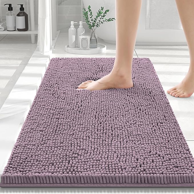 Smiry Luxury Chenille Bath Rug 70''x24'', Extra Soft