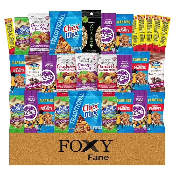 60-Count Holiday Gift Box - Assortment of 60 Healthy Snacks & Treats