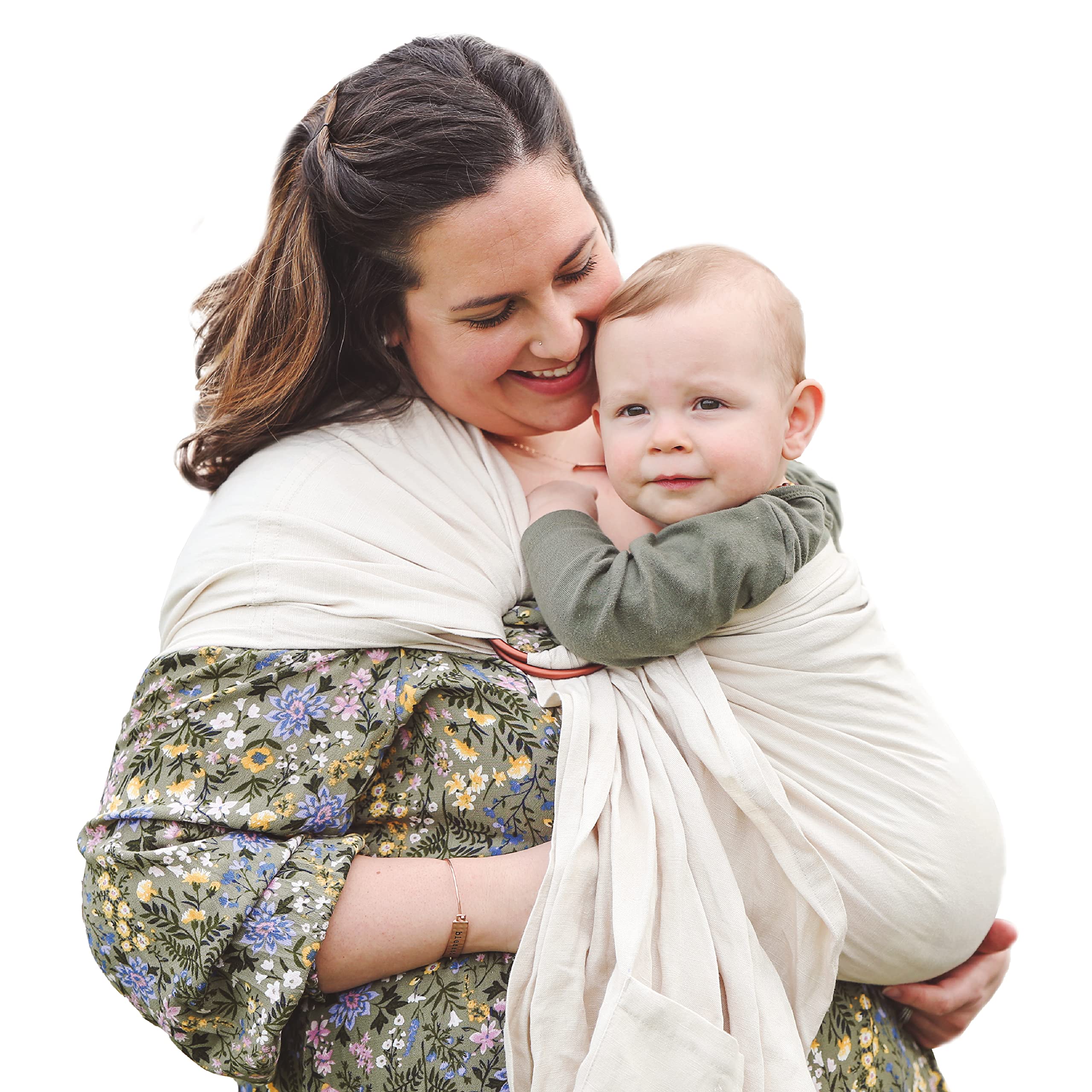 Luxury Ring Sling Baby Carrier, Soft Linen Blend Baby Sling, Baby Wrap