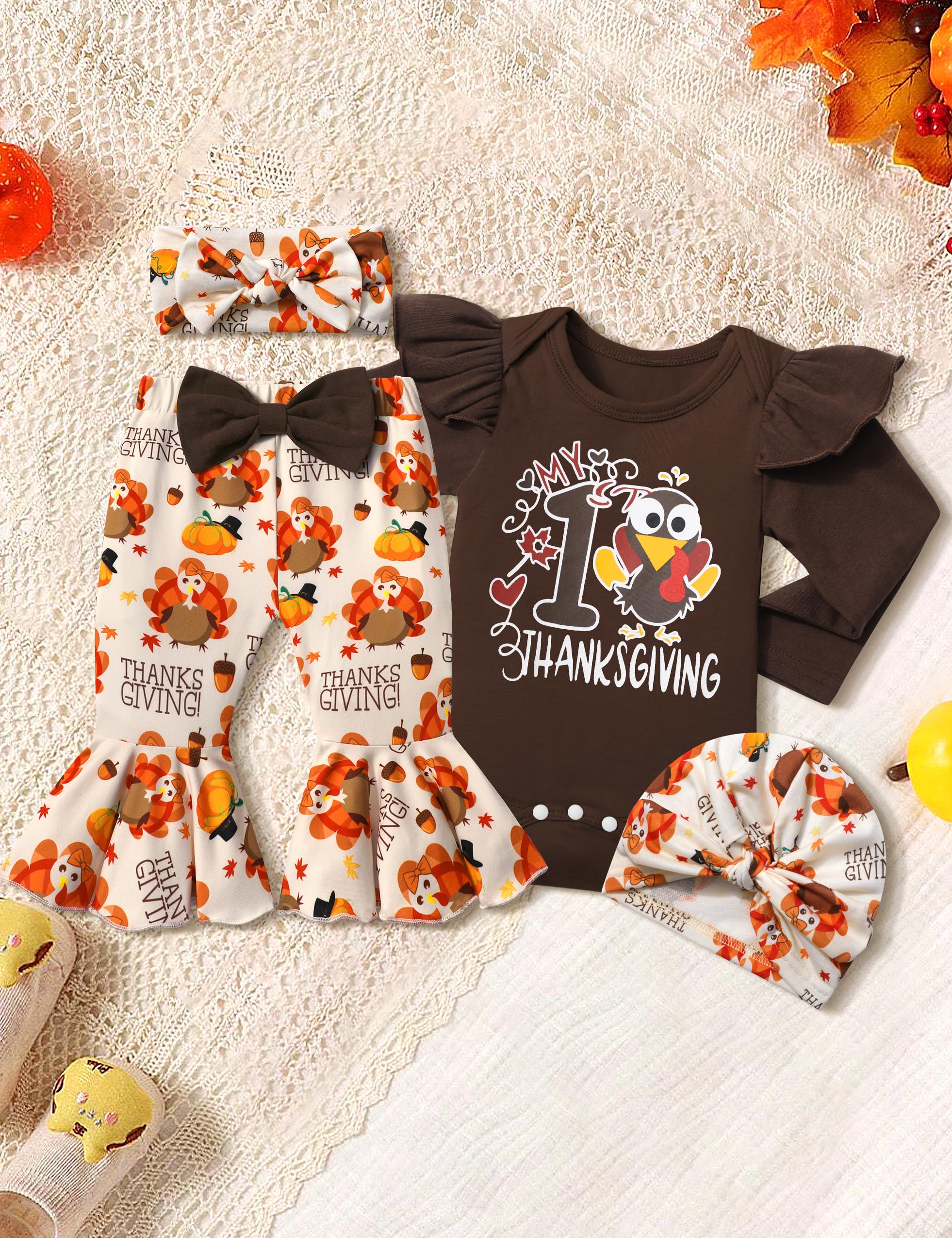 Baby Girl Thanksgiving Outfit Newborn My First Thanksgiving Outfit Long Sleeve
