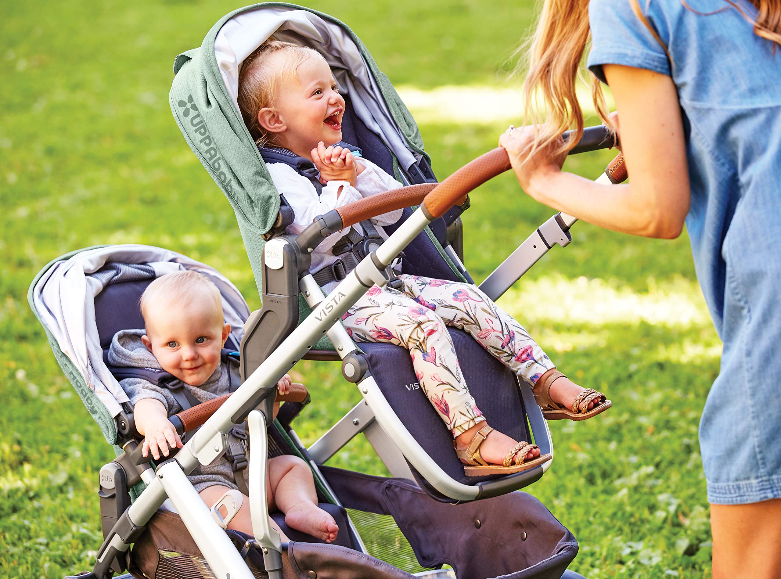 Leather Handlebar Cover for Vista Strollers – REACH Certified Full Grain Leather – Saddle