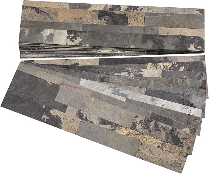 Peel and Stick Stone Overlay Kitchen Backsplash - Weathered Quartz
