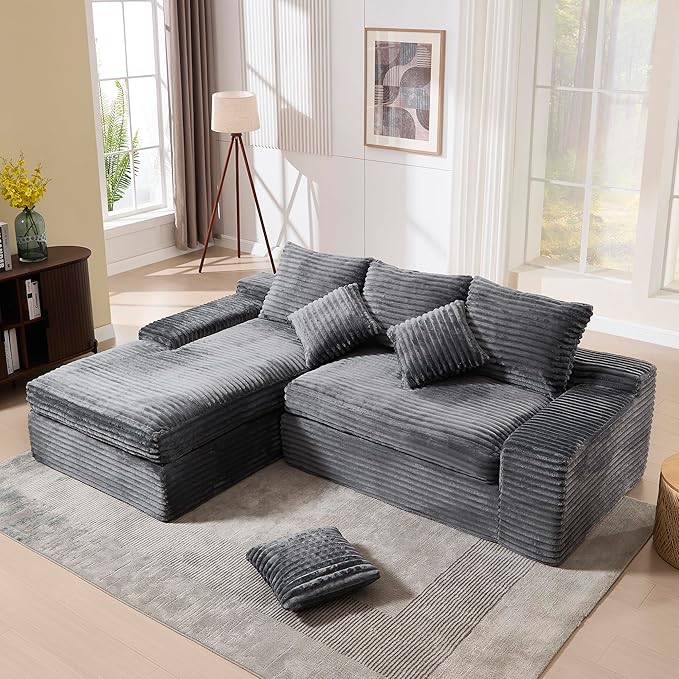 98'' Modular Sectional Sofa, Cloud Sectional Couch with Deep Seat