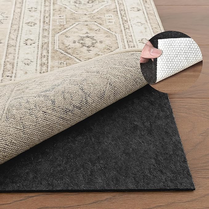 1/4" Thick Felt and Natural Rubber Backing Rug Pad