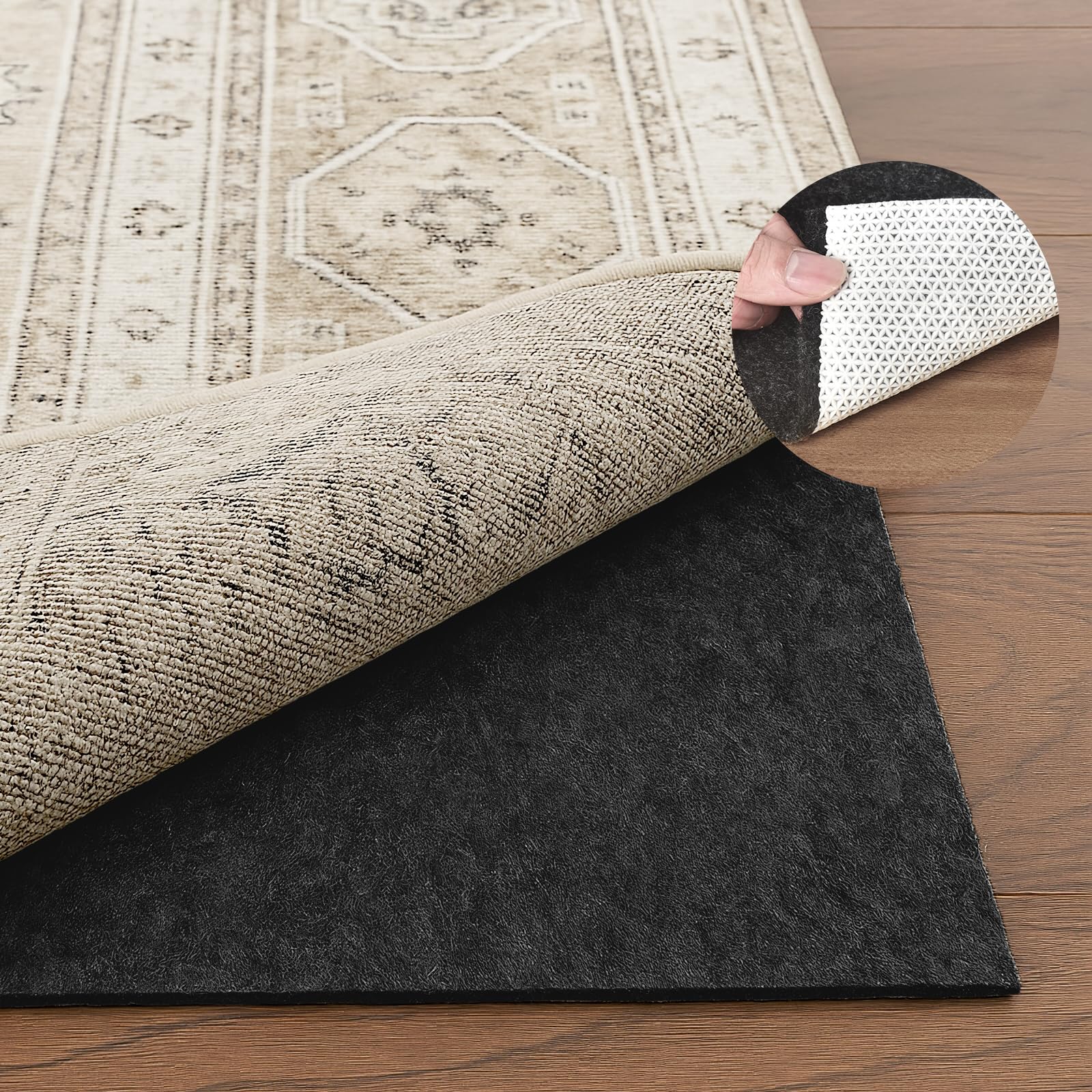 1/4" Thick Felt and Natural Rubber Backing Rug Pad