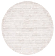 Marrakech Collection Area Rug - 10' Round, Beige, Moroccan Boho Tribal Tassel Design