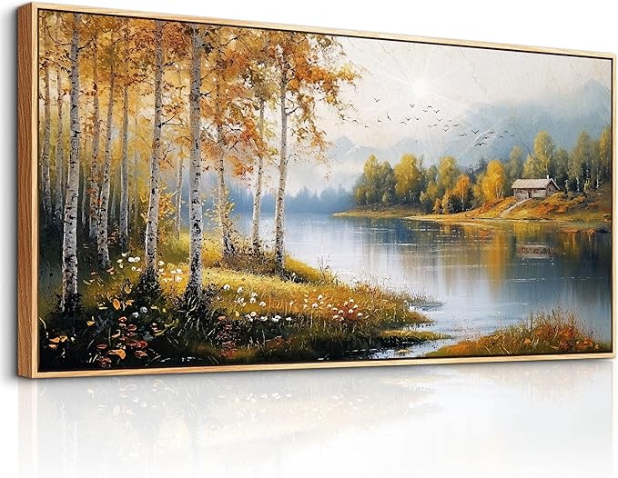 Large Canvas Wood Framed Wall Art Living Room Wall Decor For Bedroom