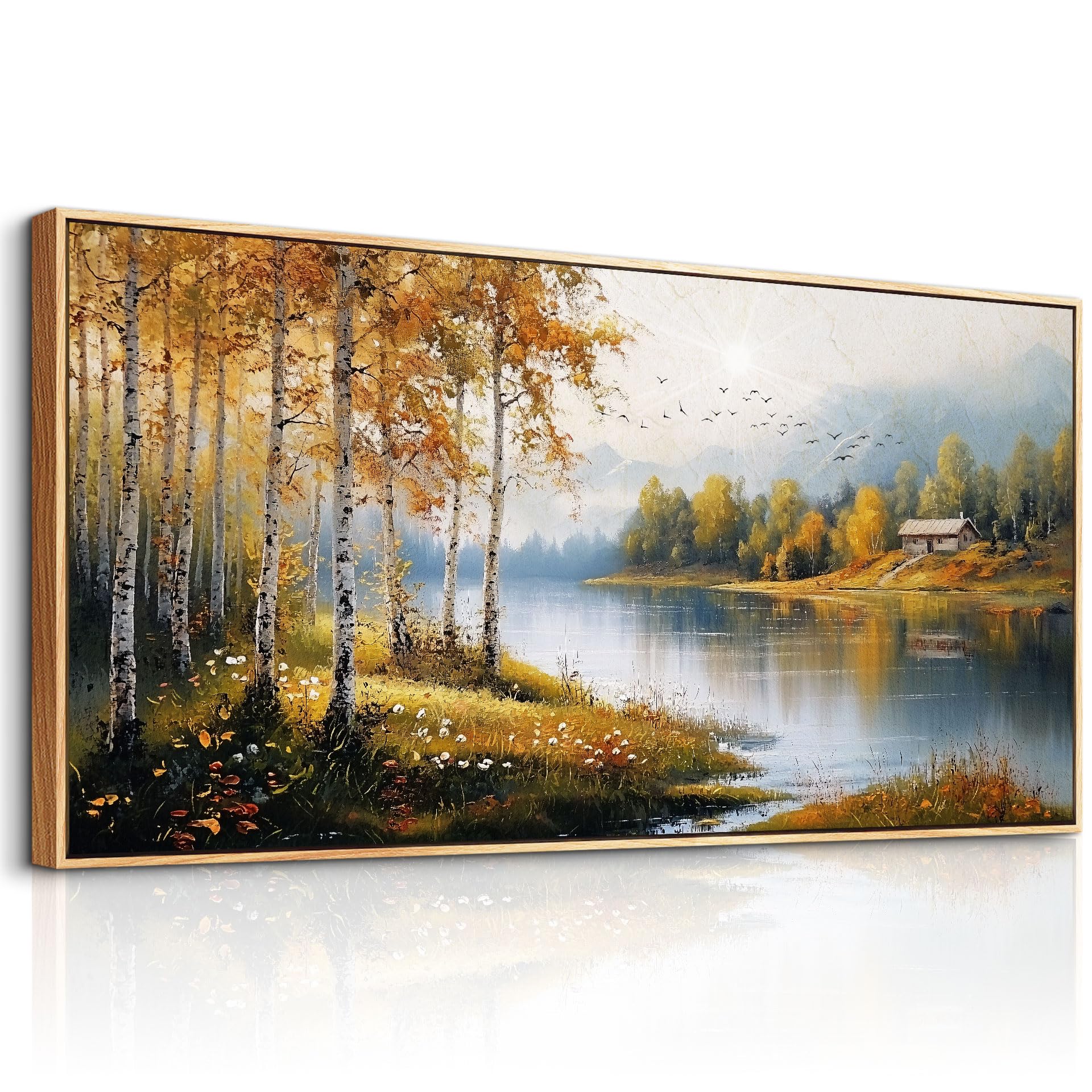 Large Canvas Wood Framed Wall Art Living Room Wall Decor For Bedroom
