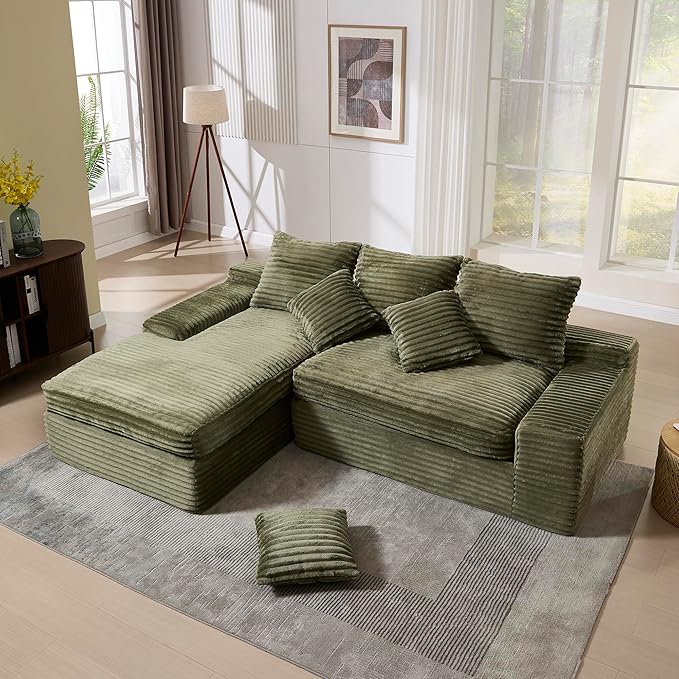 98'' Modular Sectional Sofa, Cloud Sectional Couch with Deep Seat