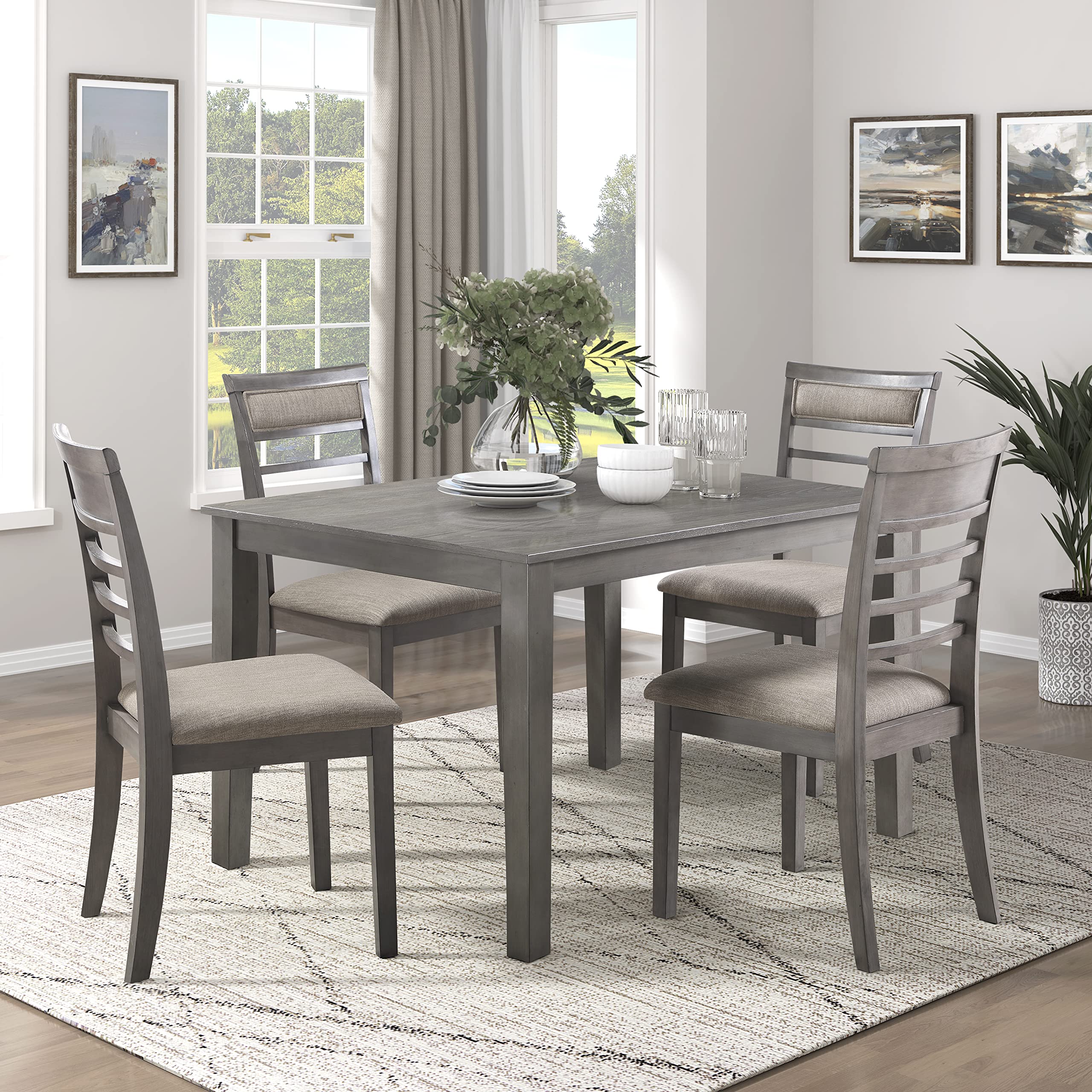 Carick 5-Piece Dining Set, Gray