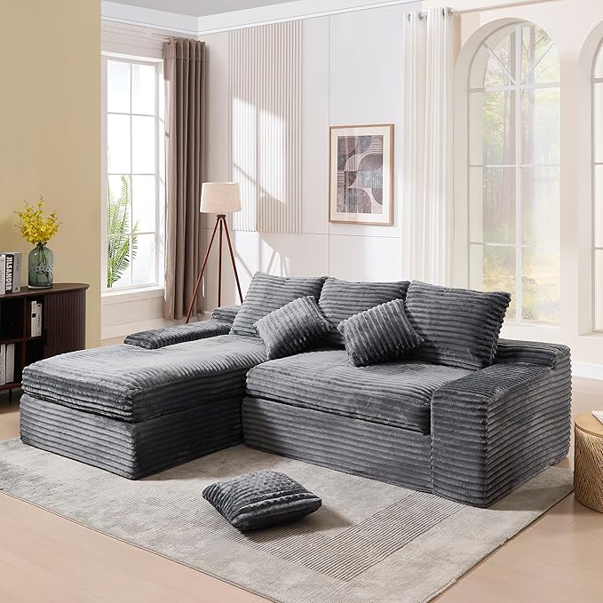 99" Cloud Modular Sectional Couch,L-Shape Sofa Couch with Deep Seat