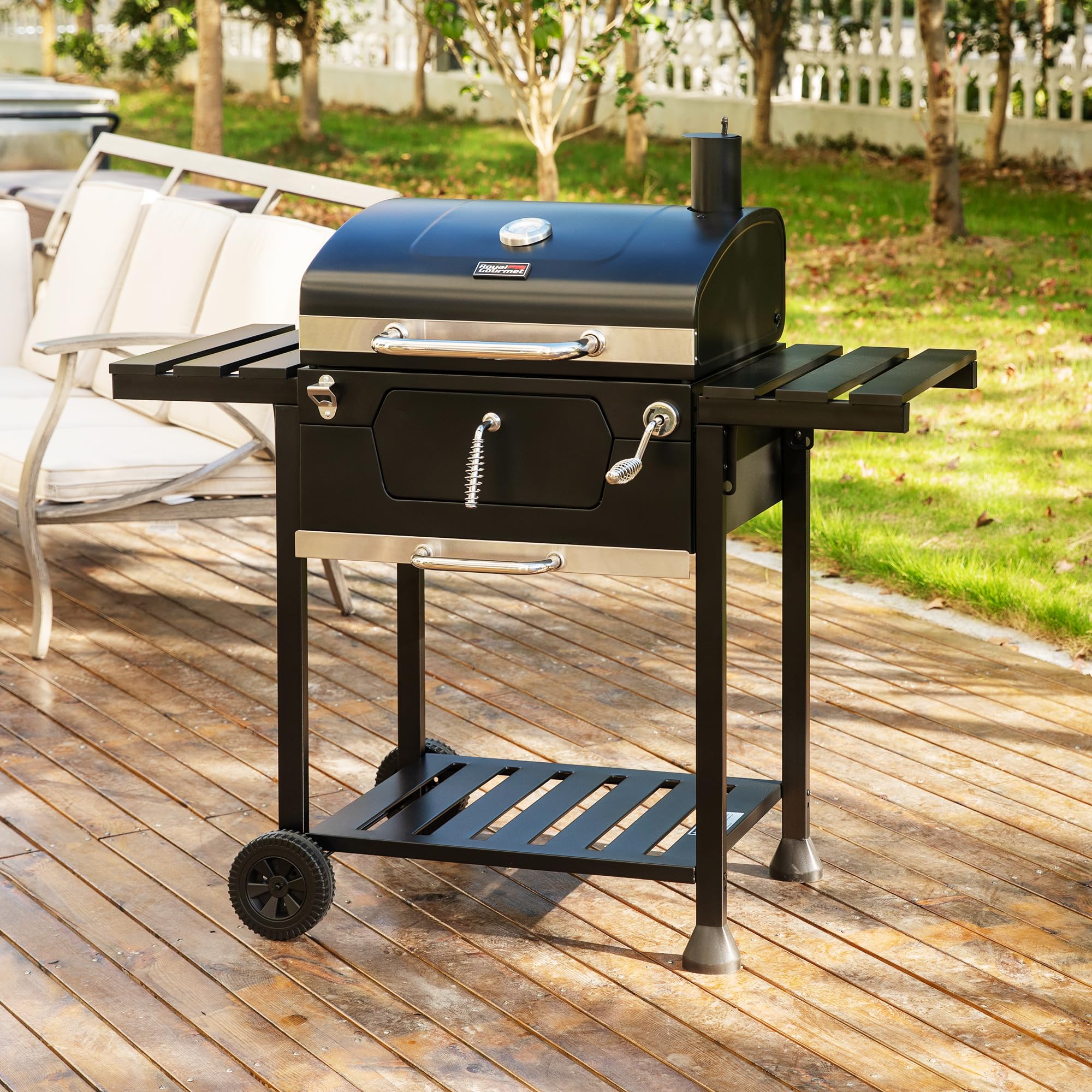 CD1824EC 24-Inch Movable Charcoal Grill with Cover, 490 Sq. In. Cooking Area