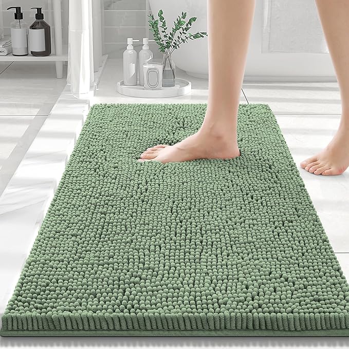 Smiry Luxury Chenille Bath Rug 70''x24'', Extra Soft