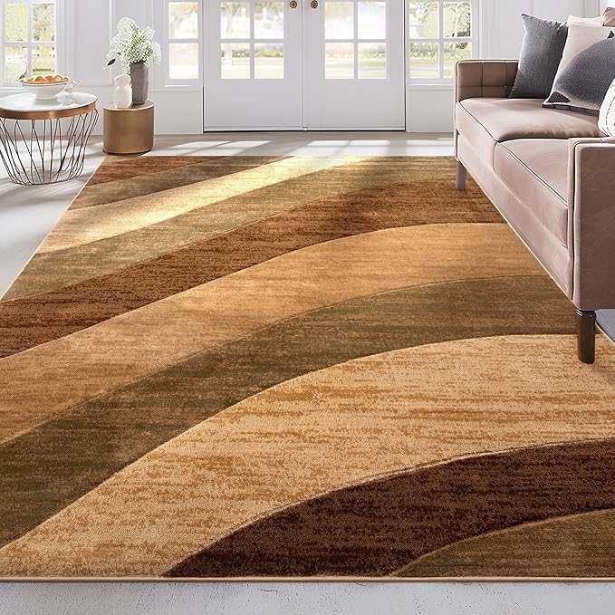 Good Vibes Marcia Multi Color 5'3" x 7'3" Modern Area Rug for Living & Dining Room