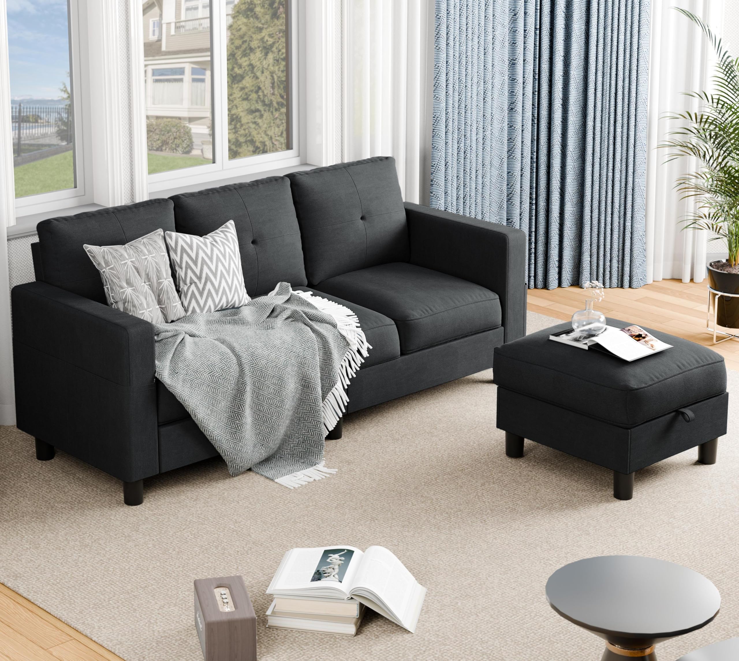 Sectional Sofas Couches for Living Room, L Shaped Couch with Storage Sofa Set