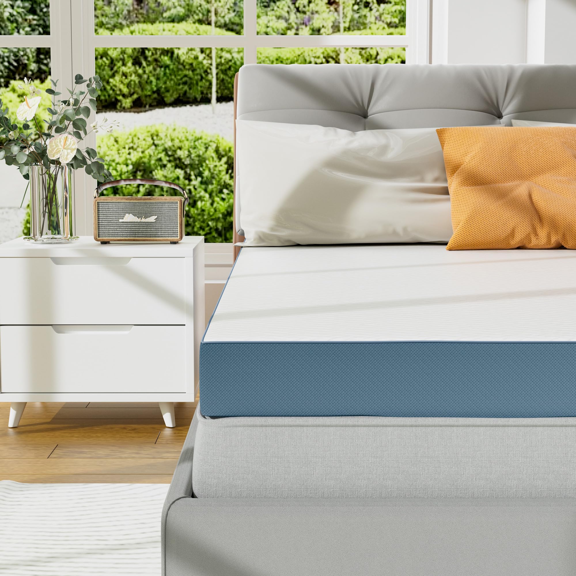 4 Inch Firm Mattress Topper King Size, Memory Foam Mattress Topper Extra Support