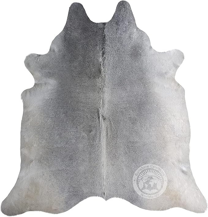 100% Genuine Grey Cowhide Rug - Modern Style Animal Skin Rug & Floor