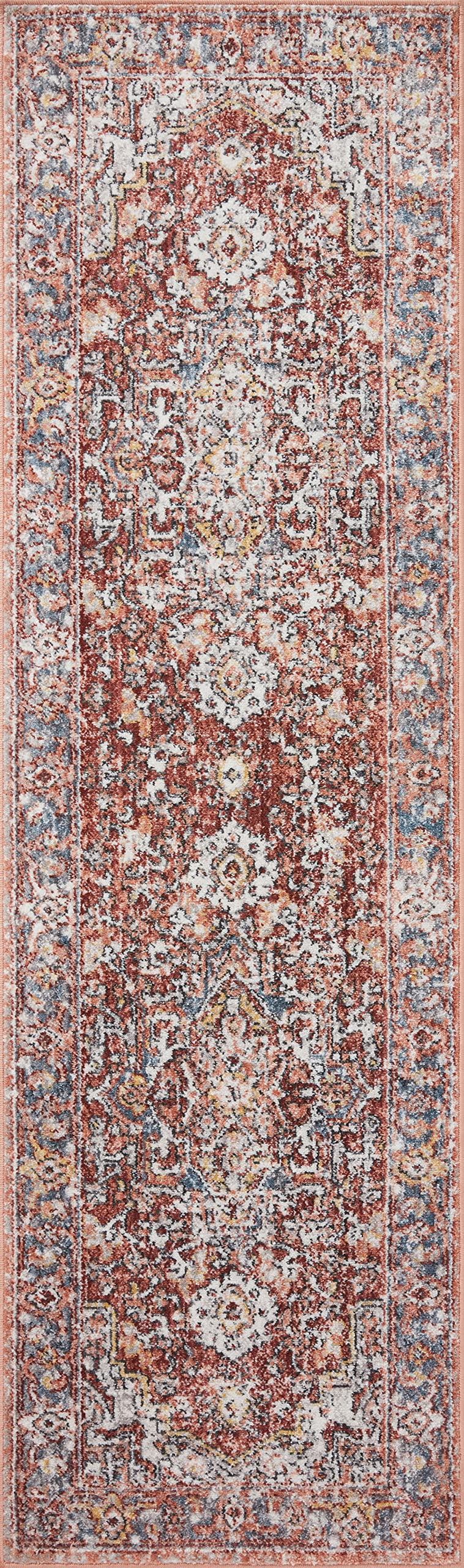 II Cassandra Collection CSN-01 Ginger/Multi 5'-3" x 7'-9" Area Rug