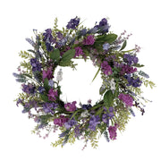 24" Artificial Lavender Floral Spring Door Wreath