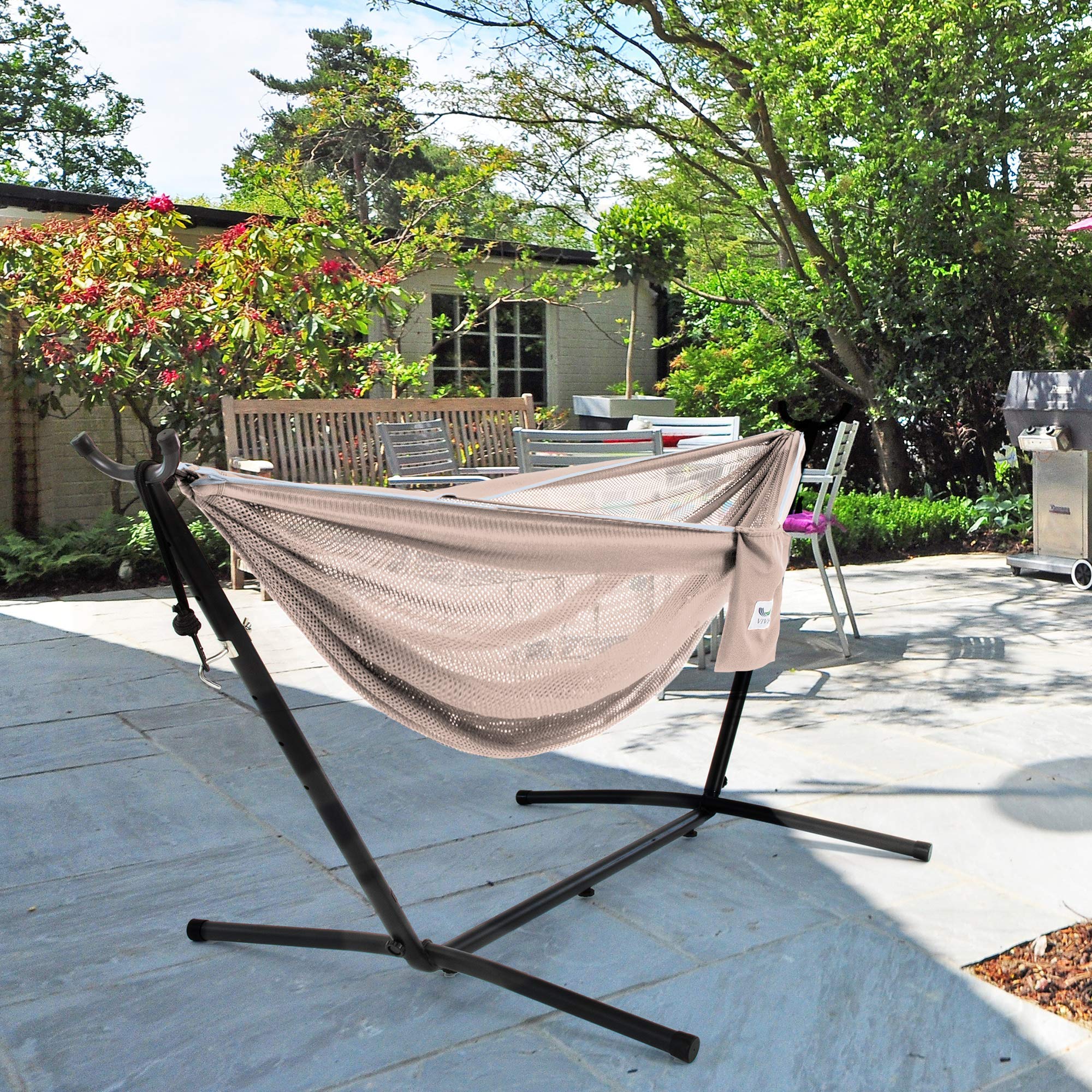 C9MESH-44 Hammock with Stand, Sand and Sky