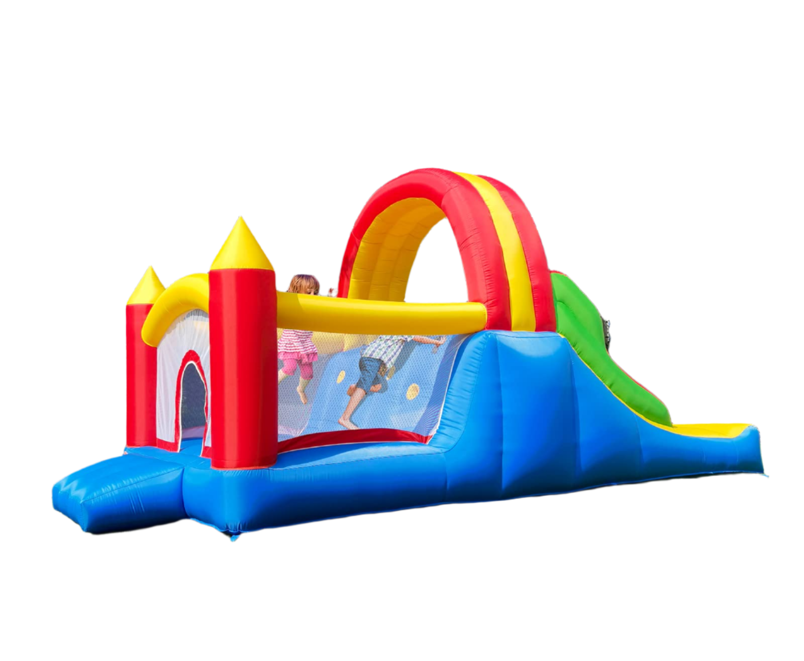 16x7.2FT Inflatable Bounce House with 2 Racing Slides & Large Climbing Wall
