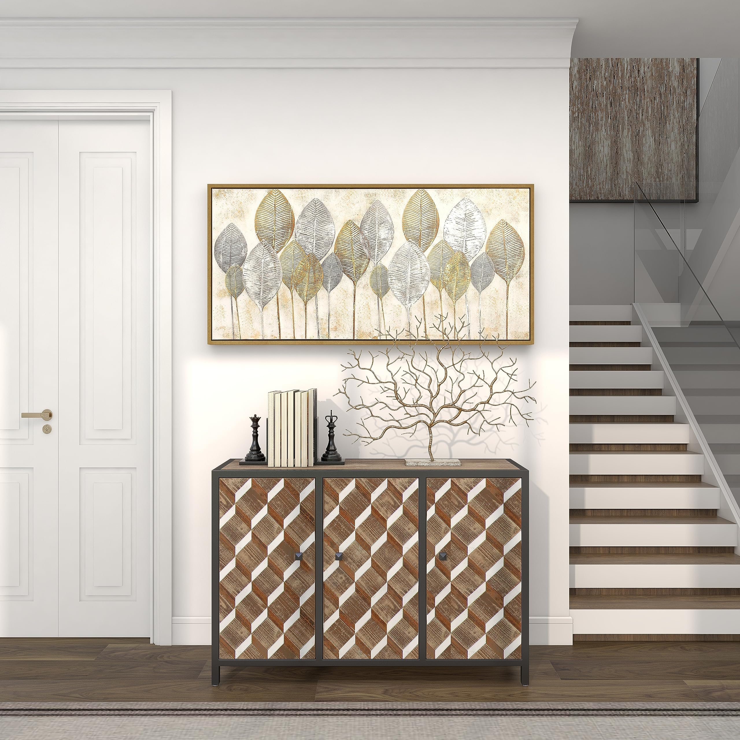 79 Metal Tree Decorative Sculpture Home Decor Statue, Accent Figurine 32" x 4" x 24"