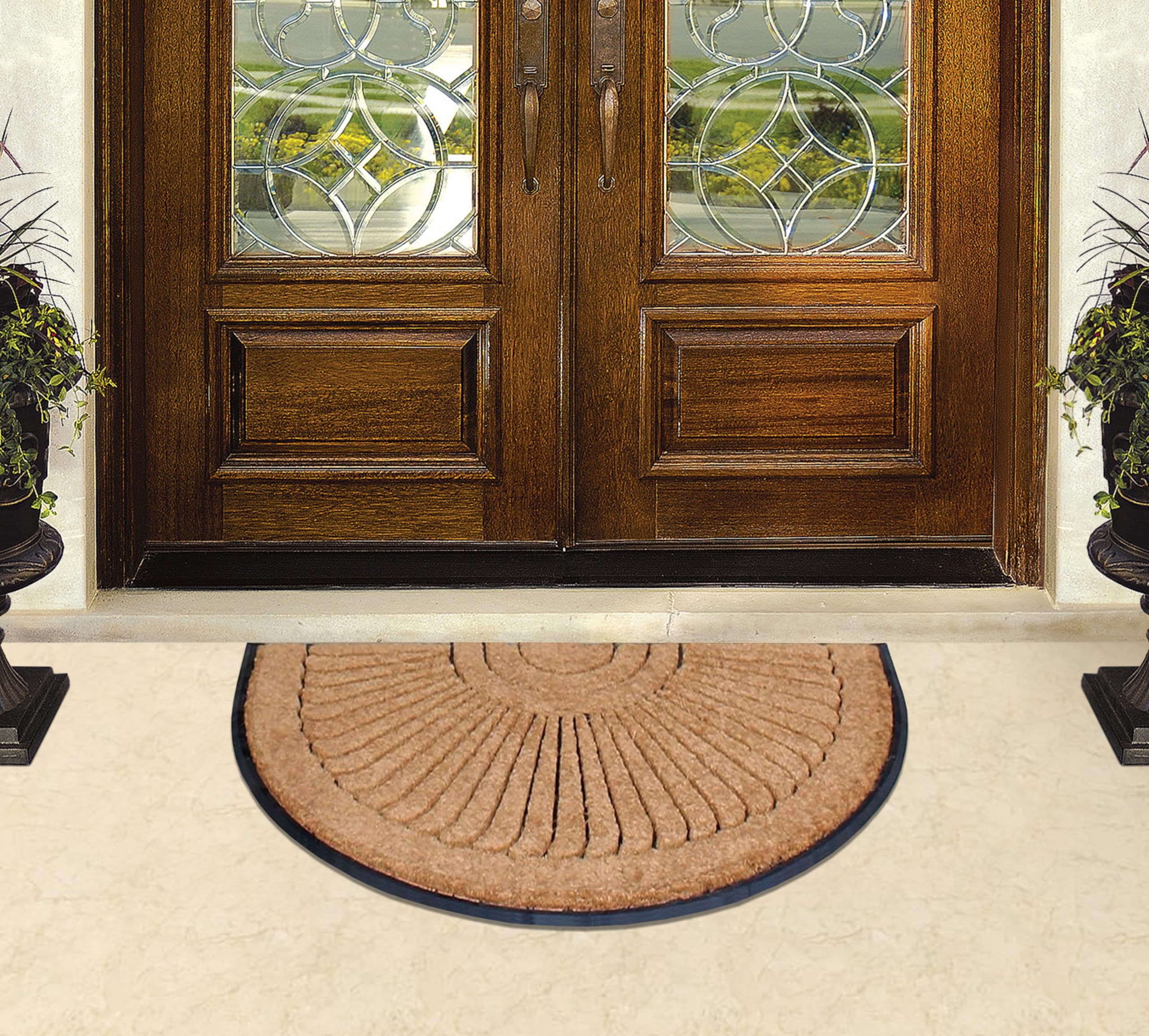 Natural Coir and Rubber Door Mat, 30”x48”, Thick Durable Doormats for Entrance