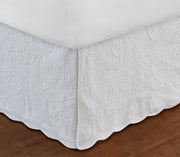 Home Paisley Quilted Bed Skirt, Queen, White