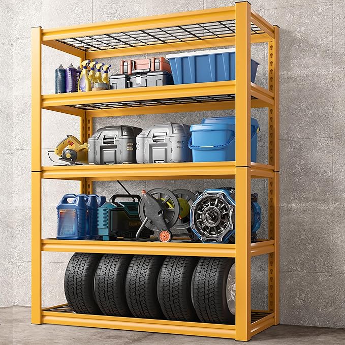 48.2" W Garage Shelving Heavy Duty Metal Shelving 3000LBS Storage Shelves Adjustable