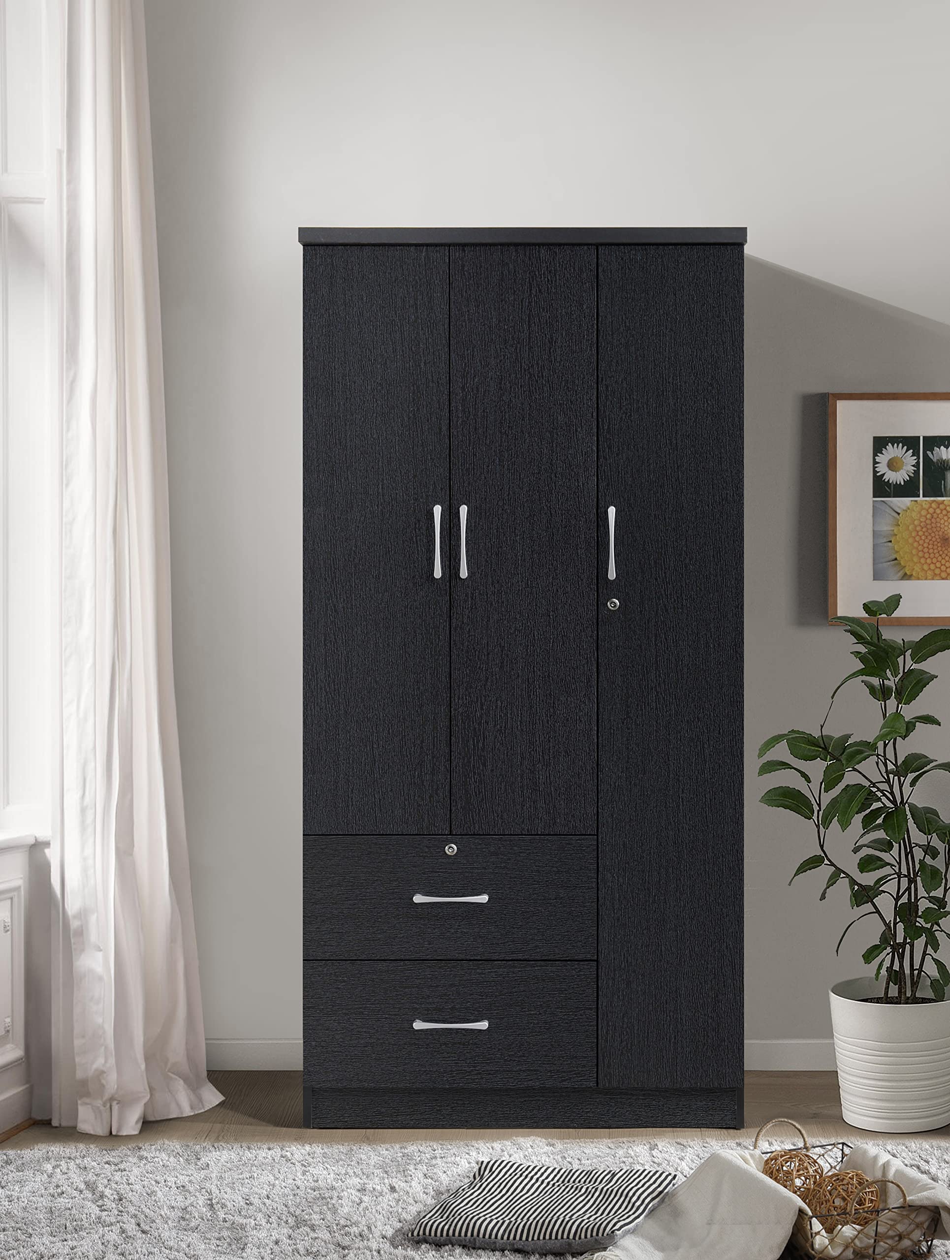 Hodedah Bedroom Armoires, 21"D x 36"W x 72"H