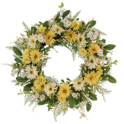 30" Artificial Chrysanthemum and Daisy Floral Spring Door Wreath