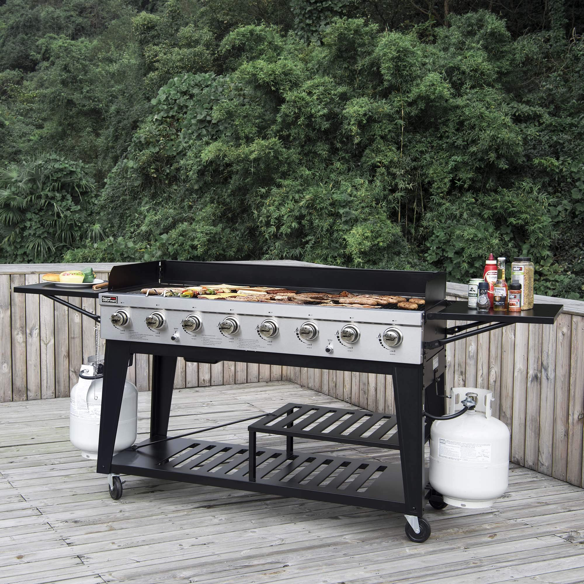 8-Burner Gas Grill, 104,000 BTU Liquid Propane Grill