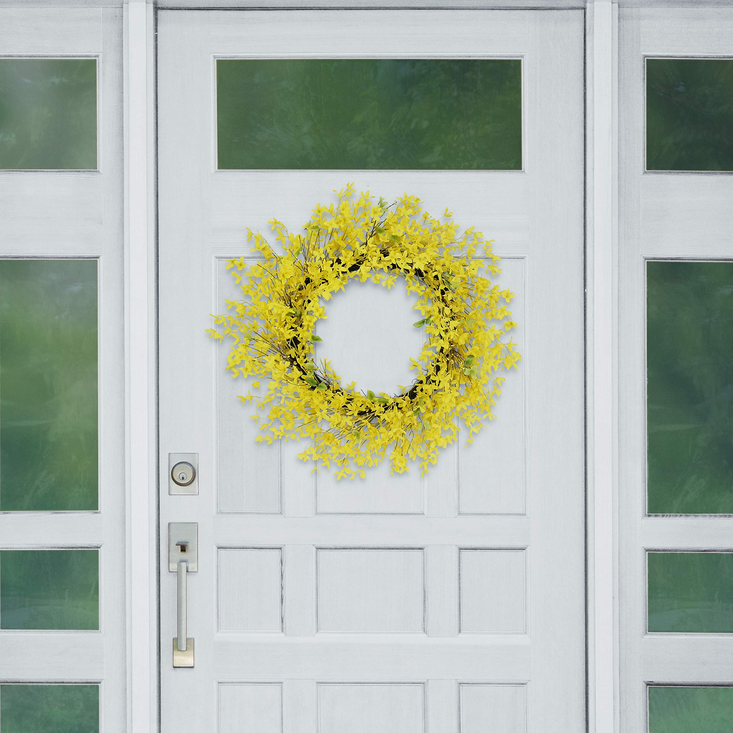 30" Artificial Winter Jasmine Floral Spring Door Wreath